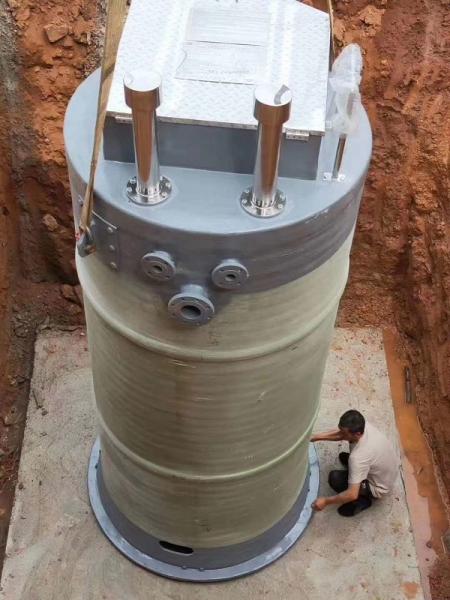 喀什地区峨眉山一体化提升泵安装